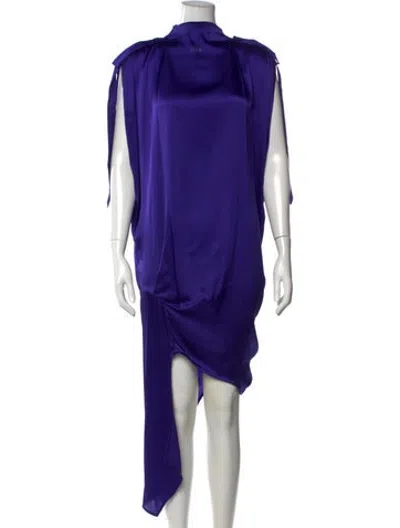 Pre-owned Off-white Acetate Mini Dress W/ Tags In Purple