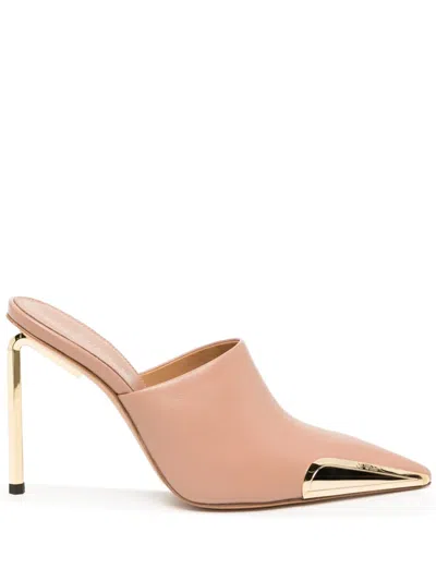 Off-white Allenframe 90mm Leather Mules In Rosa