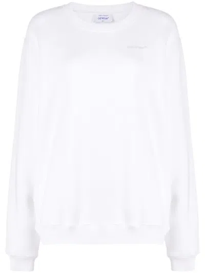 Off-white Arrows-print Cotton Sweatshirt In White