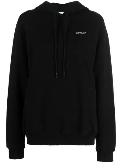 Off-white Arrows-print Drawstring Hoodie In Black