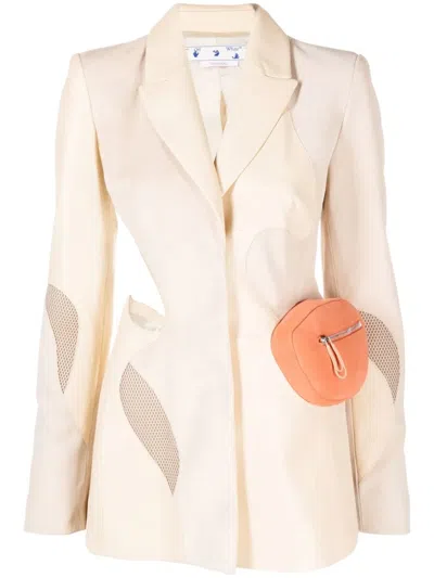 Off-white Candle Edge Blazer In Neutrals