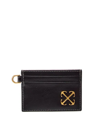 Off-white Classic Leather Card Holder In Black