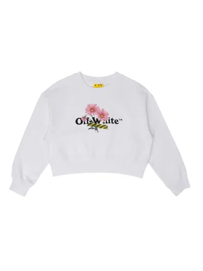 Off-white Daisy Logo Box Crewneck Sweatshirt For Kids
