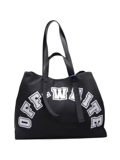 Pre-owned Off-white Day Off Logo-print Tote Bag In Black