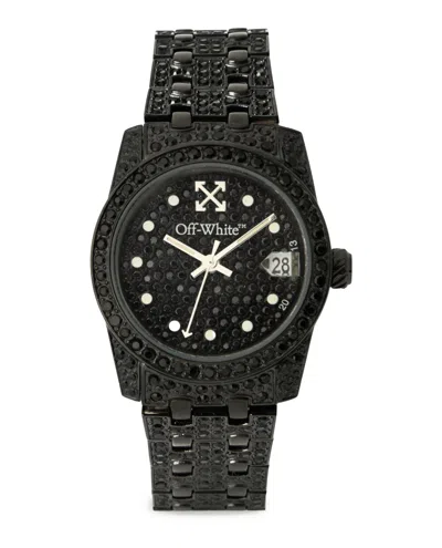 Off-white Discreet Crystal Watch In Black
