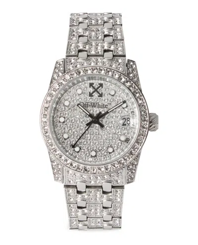 Off-white Discreet Crystal Watch In Silver