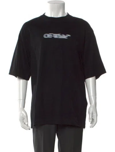 Pre-owned Off-white Graphic Print Crew Neck T-shirt In Black