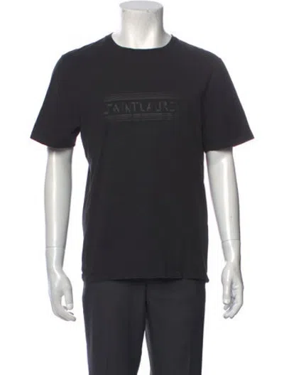 Pre-owned Off-white Graphic Print Crew Neck T-shirt In Black