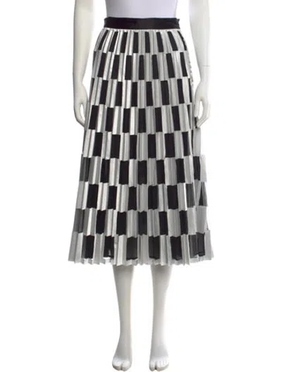 Pre-owned Off-white Graphic Print Midi Length Skirt In White