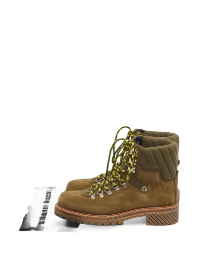 Pre-owned Off-white Hiking Boots In Green