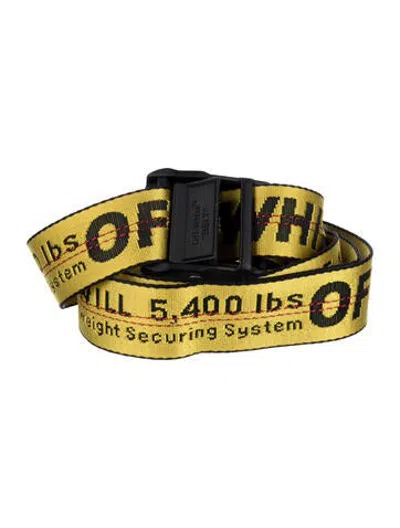 Pre-owned Off-white Industrial Wide Waist Belt In Black/yellow