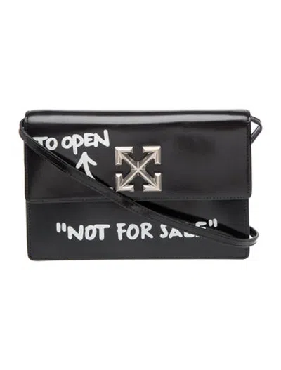 Pre-owned Off-white Leather Crossbody Bag In Black