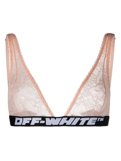 Off-white Logo-jacquard Triangle Bra In <p>