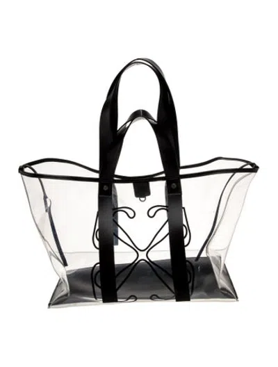 Pre-owned Off-white Pvc Tote In Black