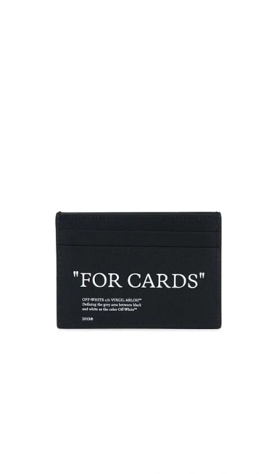 Off-white Quote Card Case In Black