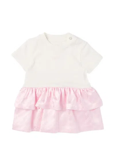 Off-white Babies' Ruffled Layered Dress In Multi
