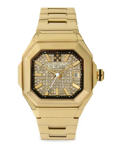 Off-white Shift Crystal Watch In Gold