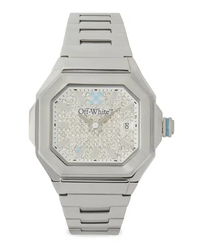 Off-white Shift Crystal Watch In White