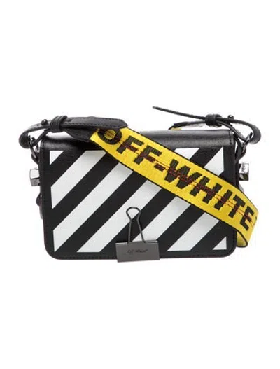 Pre-owned Off-white Signature Shoulder Bag W/ Tags In Black
