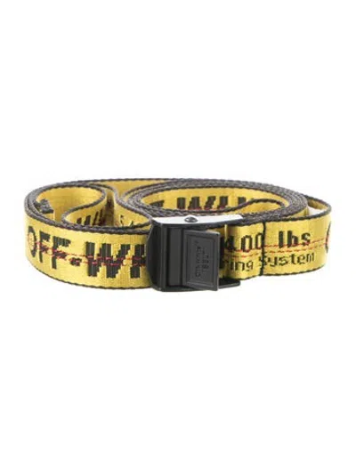 Pre-owned Off-white Skinny Nylon Belt In Yellow
