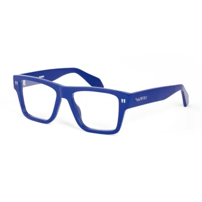 Off-white Style 75 Oerj075 Unisex Eyeglasses With Clear Demo Lens In Blue