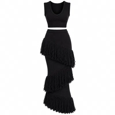 Ofuure Mma Fringe Set In Black