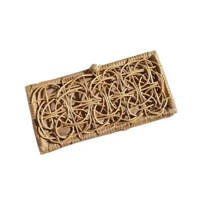 Ohsun Women's Neutrals Berta Wicker Clutch