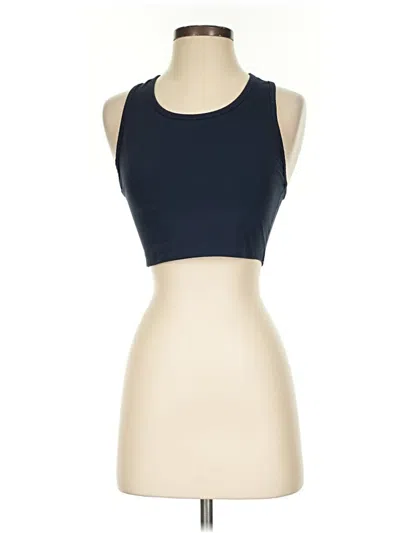 Pre-owned Oiselle Tank Top Blue Crew Neck Tops