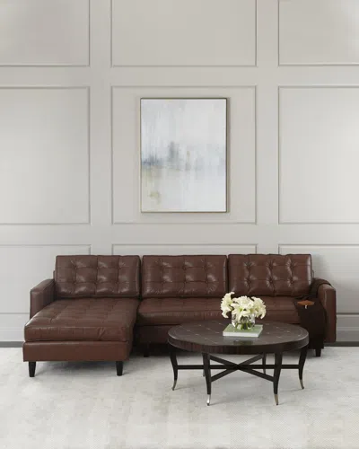 Old Hickory Tannery Barnes Leather Left-arm Chaise Sectional