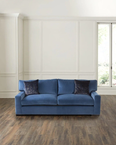 Old Hickory Tannery Ciaran Velvet Sofa, 90" In Blue