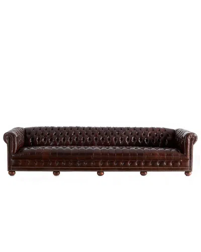 Old Hickory Tannery Executive 76"l Chesterfield Sofa