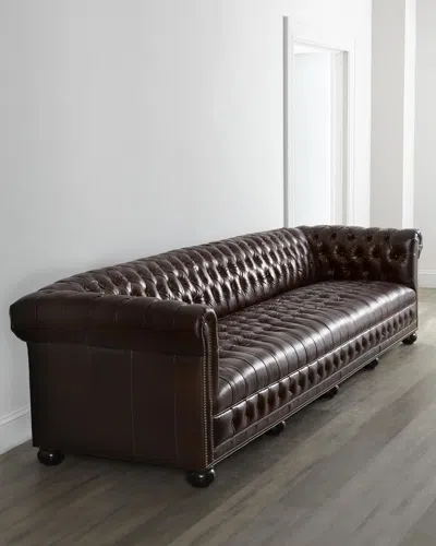 Old Hickory Tannery Executive 93"l Chesterfield Sofa
