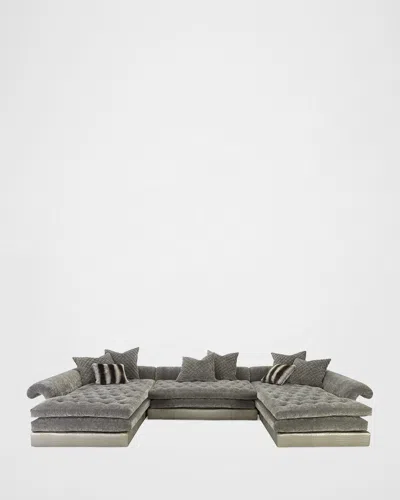 Old Hickory Tannery Galvin Three-piece Sectional Sofa 170"