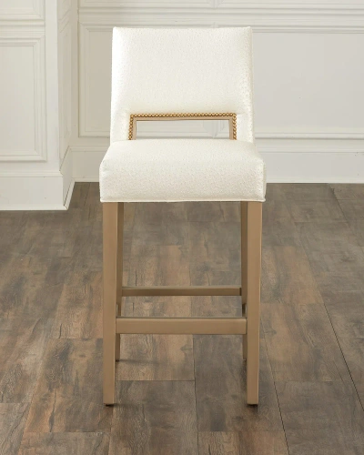 Old Hickory Tannery Jago Barstool 30" In Pearl