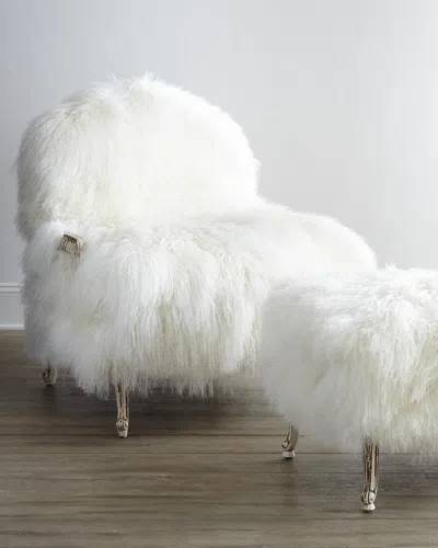 Old Hickory Tannery Worthen Sheepskin Bergere Chair