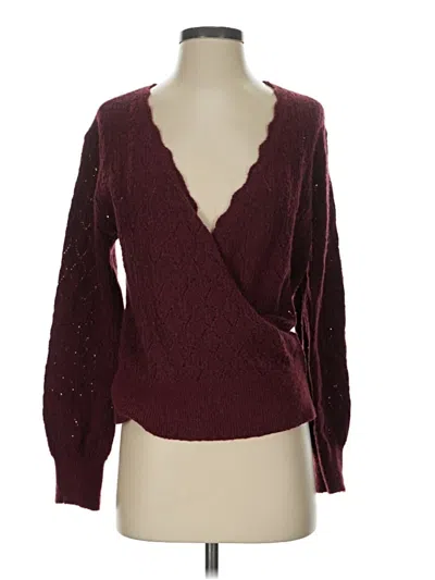 Pre-owned Old Navy Cardigan Sweater In Burgundy