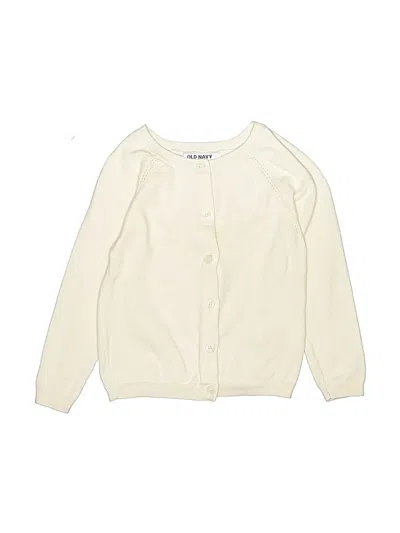 Pre-owned Old Navy Kids' Cardigan Sweater In Ivory