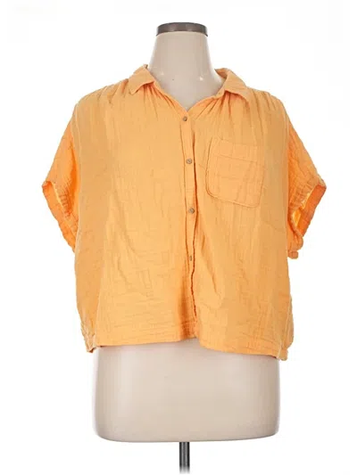 Pre-owned Old Navy Short Sleeve Polo Shirt In Orange