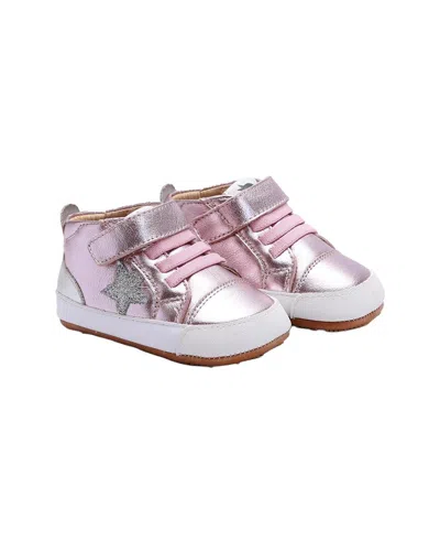 Old Soles Kids' Platinum Bub Leather Sneaker In Pink