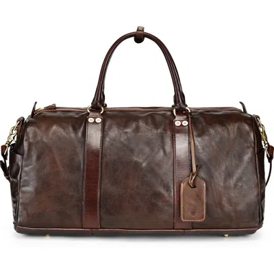Old Trend Speedwell Heritage Genuine Leather Travel Duffel In Brown