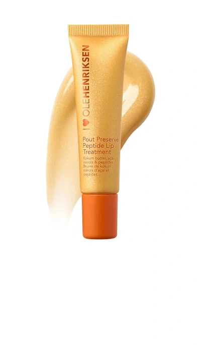 Olehenriksen Pout Preserve Hydrating Peptide Lip Treatment Citrus Sunshine Glimmer 0.4 oz / 12 ml In Transparent