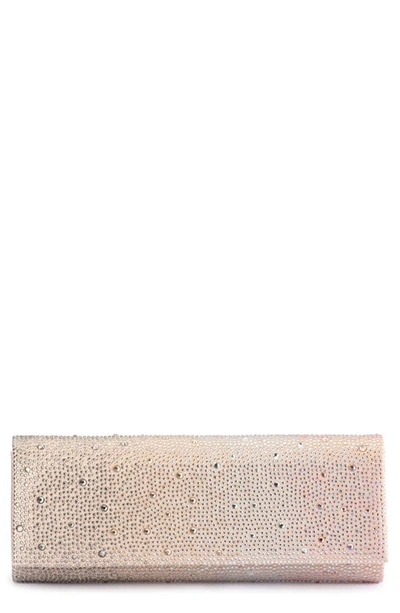 Olga Berg Camille Ombré Hot Fix Crystal Clutch In Pink