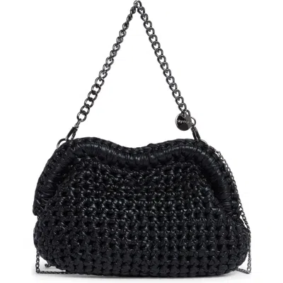 Olga Berg Taylor Crochet Clutch In Black