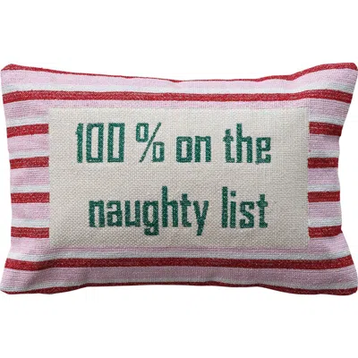 Olive Grove Artisan Stripe Cotton Lumbar Pillow In Multicolor
