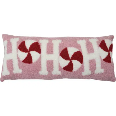 Olive Grove Candy Stripe Cotton Terry Lumbar Pillow In Multicolor