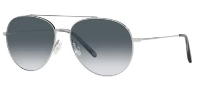 Pre-owned Oliver Peoples Authentic Oliver Sunglasses Ov 1286s-50363f Silver W/chrome Sapphire 61mm"new" In Chrome Sapphire Photochromic