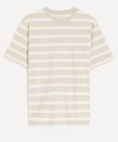 Oliver Spencer Mens Box Sand Stripe T-shirt In Neutral