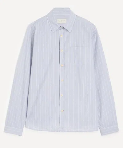Oliver Spencer Mens New York Special Pale Blue Pinstripe Shirt