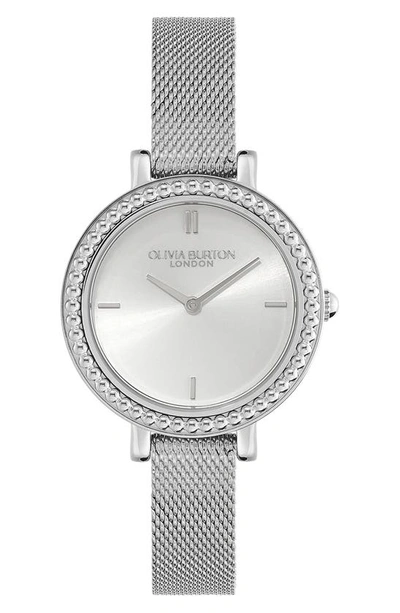 Olivia Burton Vintage Bead Mesh Bracelet Watch, 30mm In Metallic