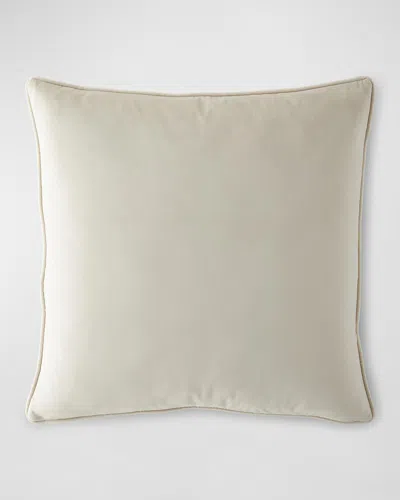 Olivia Quido Ava Pleated Velvet Euro Sham In Neutral